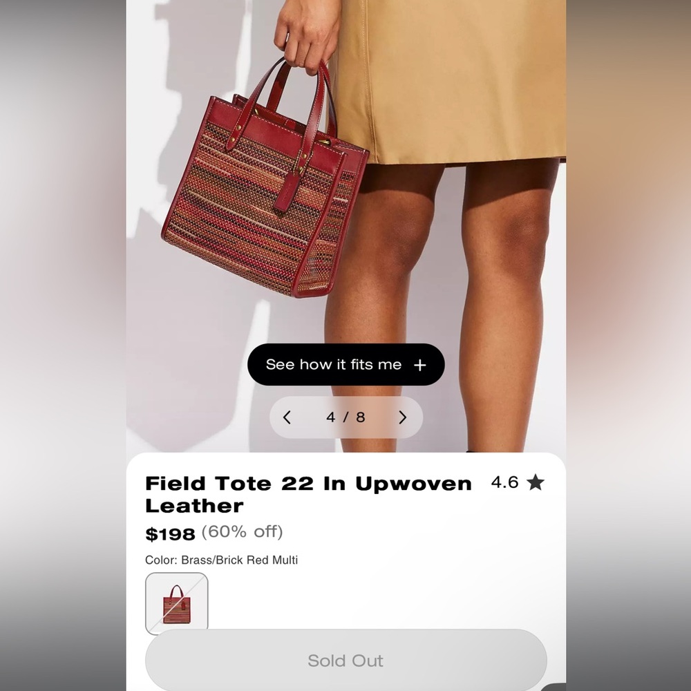 Coach Field Tote 22 in Upwoven Leather